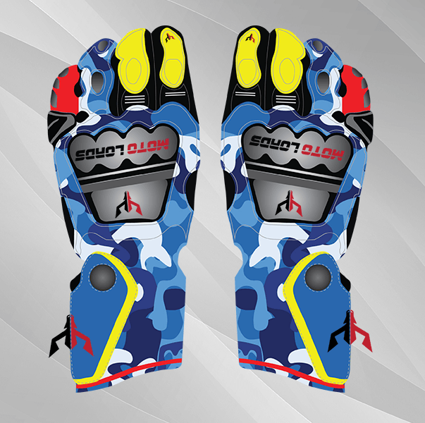 Joan Mir Leather Gloves - Motorcycle Riding Custom Leather Apparel